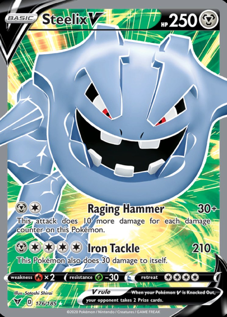 Steelix V (Full Art) 176/185 Price 2026 | Vivid Voltage