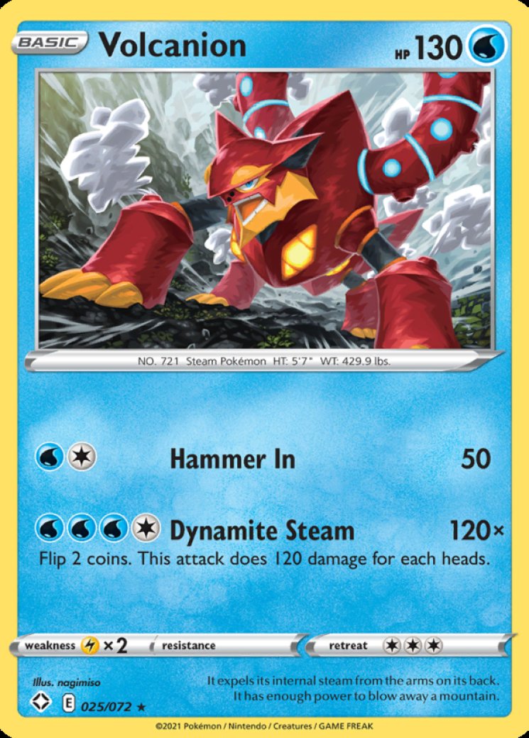 volcanion pokemon card holographic #25 Prices | Steam Siege [Water] x2 Retreat Cost Volcanion [Holo] #22 Prices |
