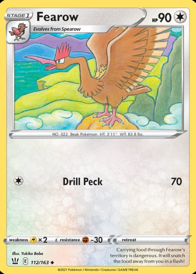 fearow pokemon card value Fearow 36/64 Jungle Common Pokemon Card Near Mint