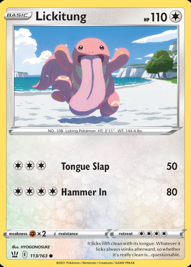 lickitung pokemon card value TCG 082/071 Cyber Judge Pokebundles Ireland Pokmon Hit Points110 HP Stage pokemon lickitung card Pokemon Trading