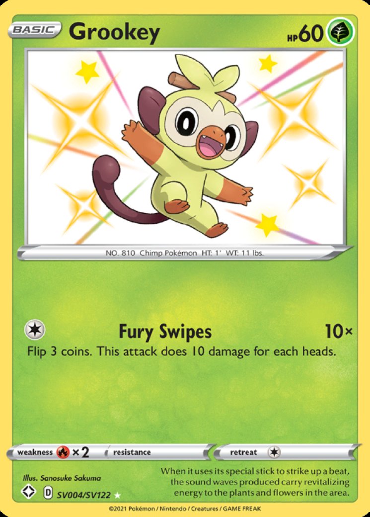 Grookey SV4 Price 2026 | Shining Fates: Shiny Vault