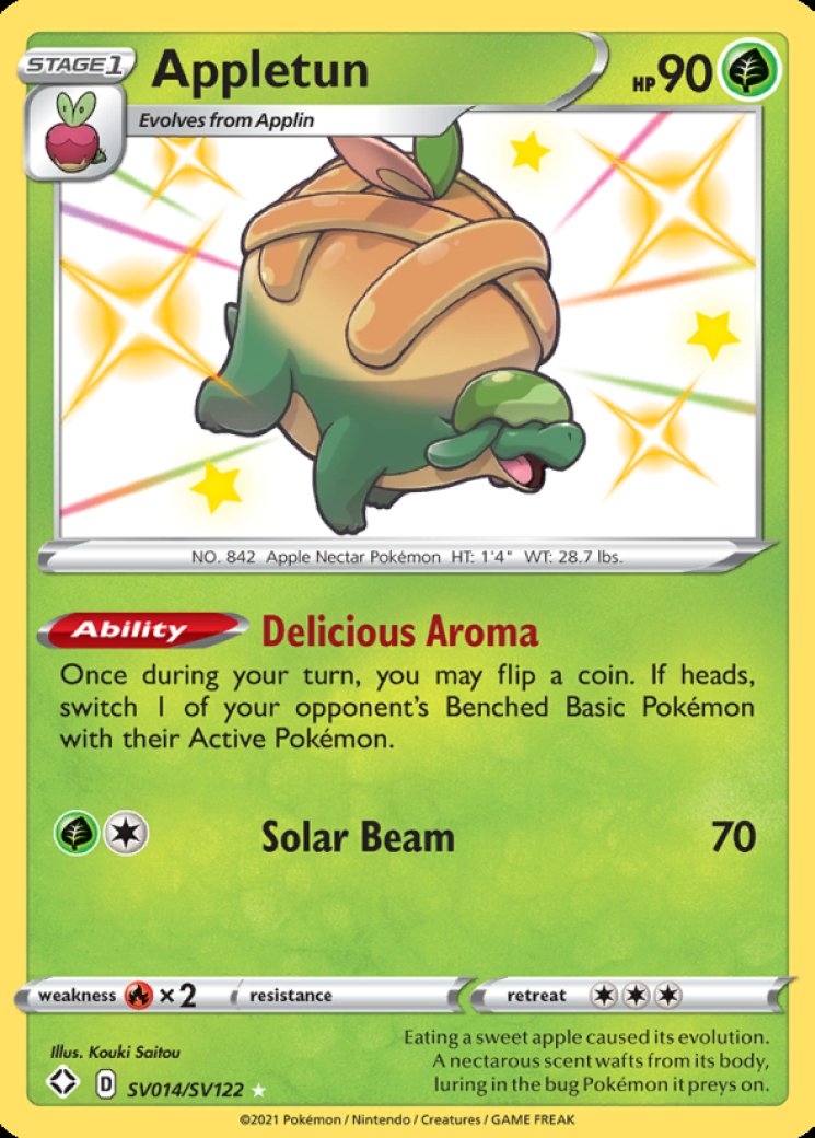 appletun pokemon card vmax - 211/191 - Surging Sparks Mint Condition. What's up with Appletun getting