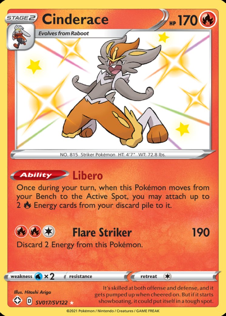 Cinderace - Shining Fates: Shiny Vault - Pokemon Card Prices & Trends