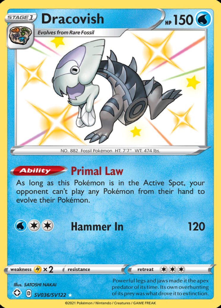 dracovish v pokemon card value Dracovish V (114/172) [Sword & Shield: Brilliant Stars] – Gamers Paradise main image 0