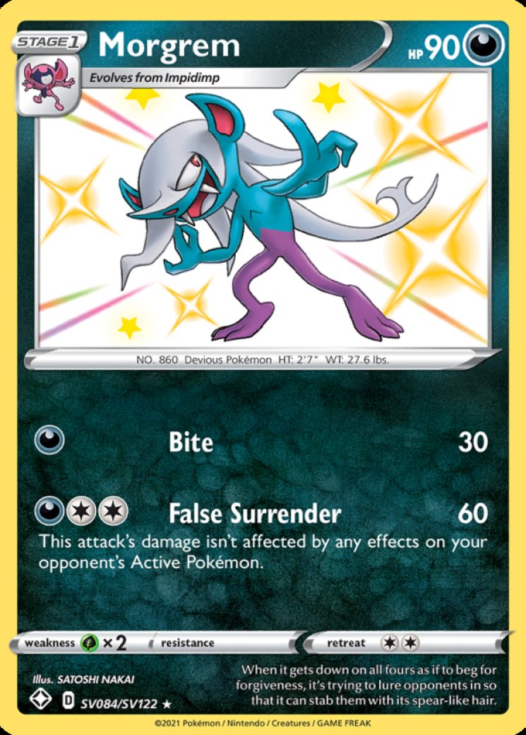 morgrem pokemon card value - Scarlet & Violet - Stellar Crown - - 095/142 Darkness Crushing Blow (40) Flip a coin Morgrem - BurritoBison