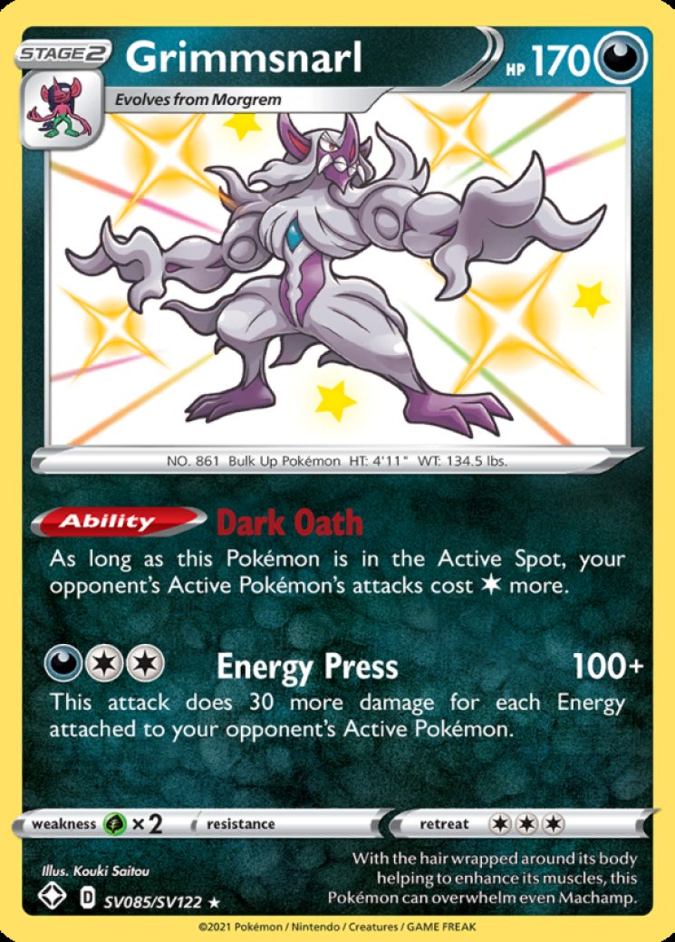 Grimmsnarl VMAX - Darkness Ablaze - Pokemon Card Prices & Trends Grimmsnarl VMAX - Darkness Ablaze - Pokemon Card Prices & Trends