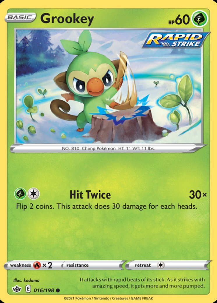 grookey pokemon card holographic - 11/202 - Sword & Shield Listed cards may have imperfections. Grookey SWSH070 - Holofoil SWSH