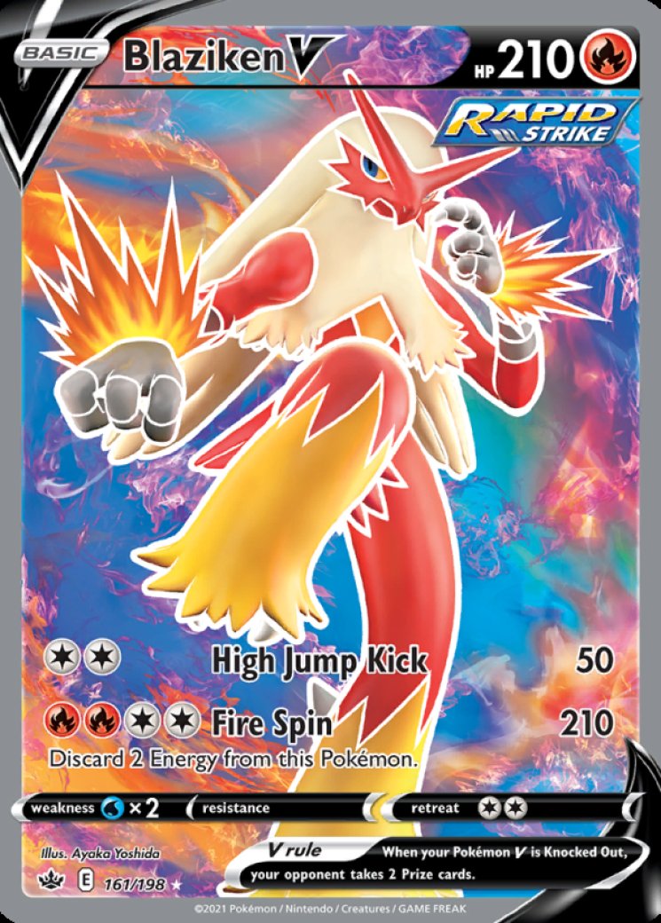 Blaziken V (Full Art) - Chilling Reign - Pokemon Card Prices & Trends