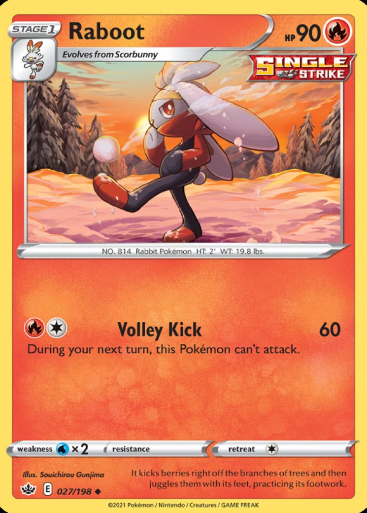 147 142 pokemon card - Raboot 147/142 Stellar Crown - Illustration Rare IR Originally released August 2009 Raboot - 147/142 Price 2026