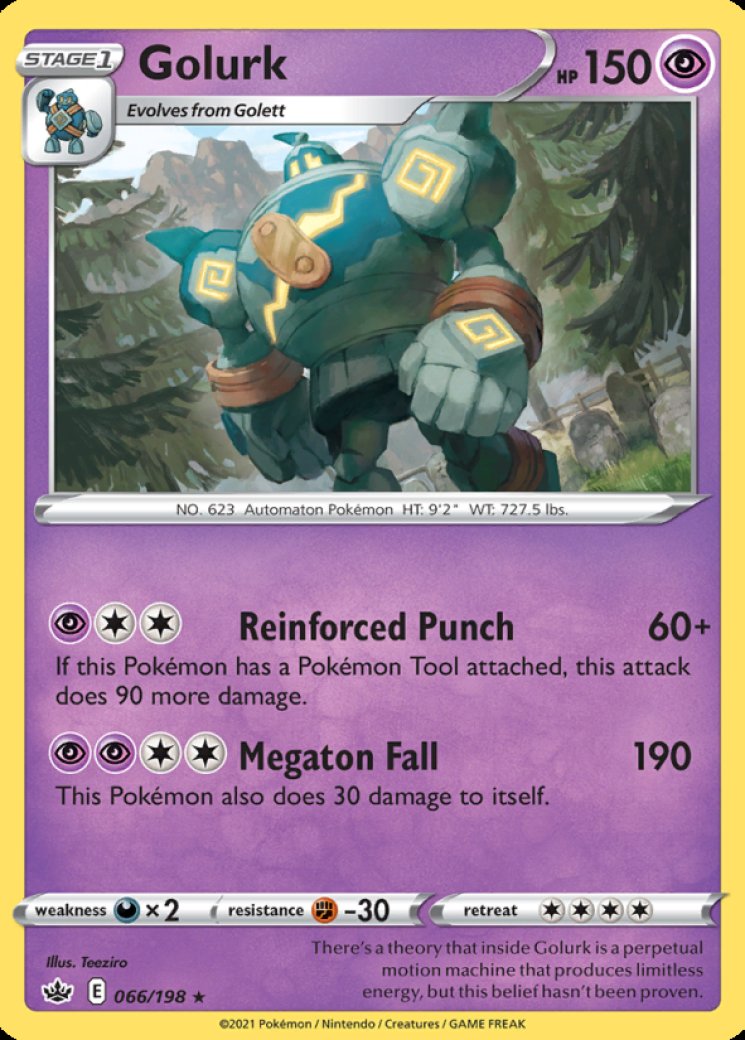 shiny golurk pokemon card AR 129/086 Black Bolt SV11B Japanese TCG Pocket Relics Japan Rare Card Type Golurk Card Prices & Value