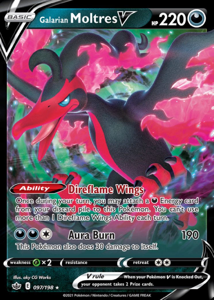 Galarian Moltres V - Chilling Reign - Pokemon Card Prices & Trends