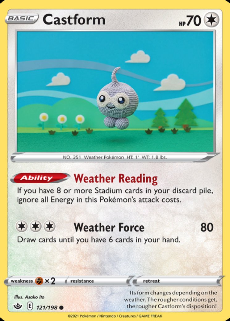 castform rainy form pokemon card value - 033/198 - Chilling Reign ignore all Energy in this Pokémons attack costs Rain Castform #23 Prices |