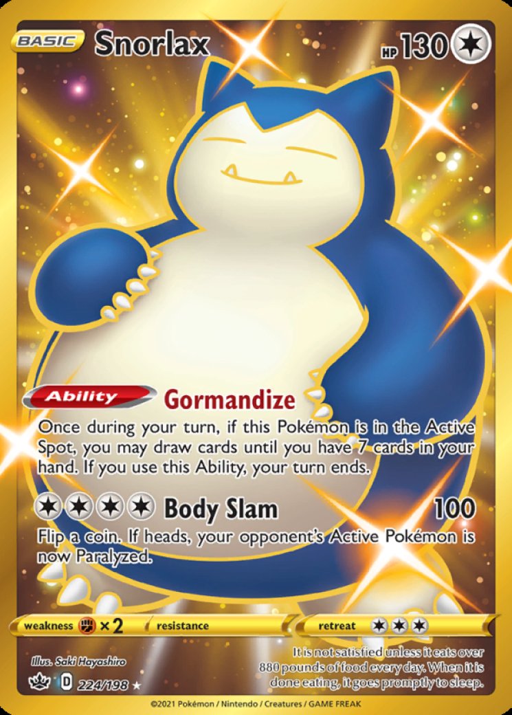 Snorlax (Secret) 224/198 Price 2026 | Chilling Reign