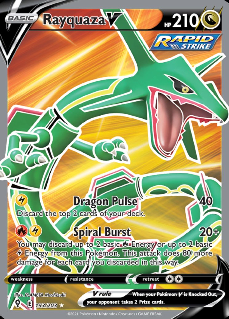 Rayquaza V (Full Art) 193/203 Price 2026 | Evolving Skies