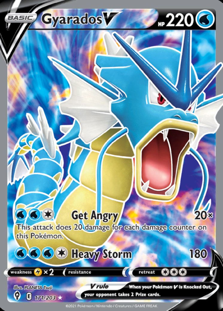 Gyarados V (Full Art) 171/203 Price 2026 | Evolving Skies