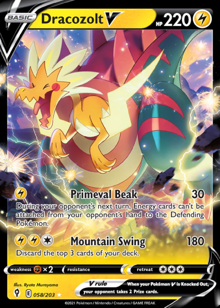 Dracozolt V 58/203 Price 2026 | Evolving Skies