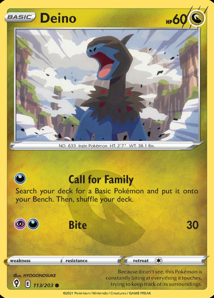 deino pokemon card value - (97/113) this attack does 20 more damage Deino 113/203 Price 2026 |
