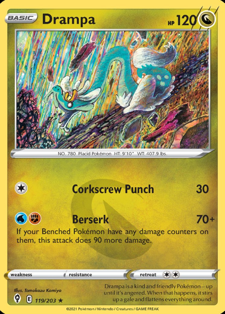 drampa gx pokemon card TCG (Japanese) - Full Art Holo 042/051 Colorless Big Wheel GX Shuffle your hand into your deck 2017 Pokemon Sun & Moon