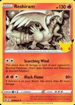 reshiram holographic card price V 172/195- Silver Tempest - Full Art -Pokemon Ultra Rare Fire Burning Flare (240) This Pokemon also does 60 damage to itself. Reshiram 017 - Reverse Holofoil