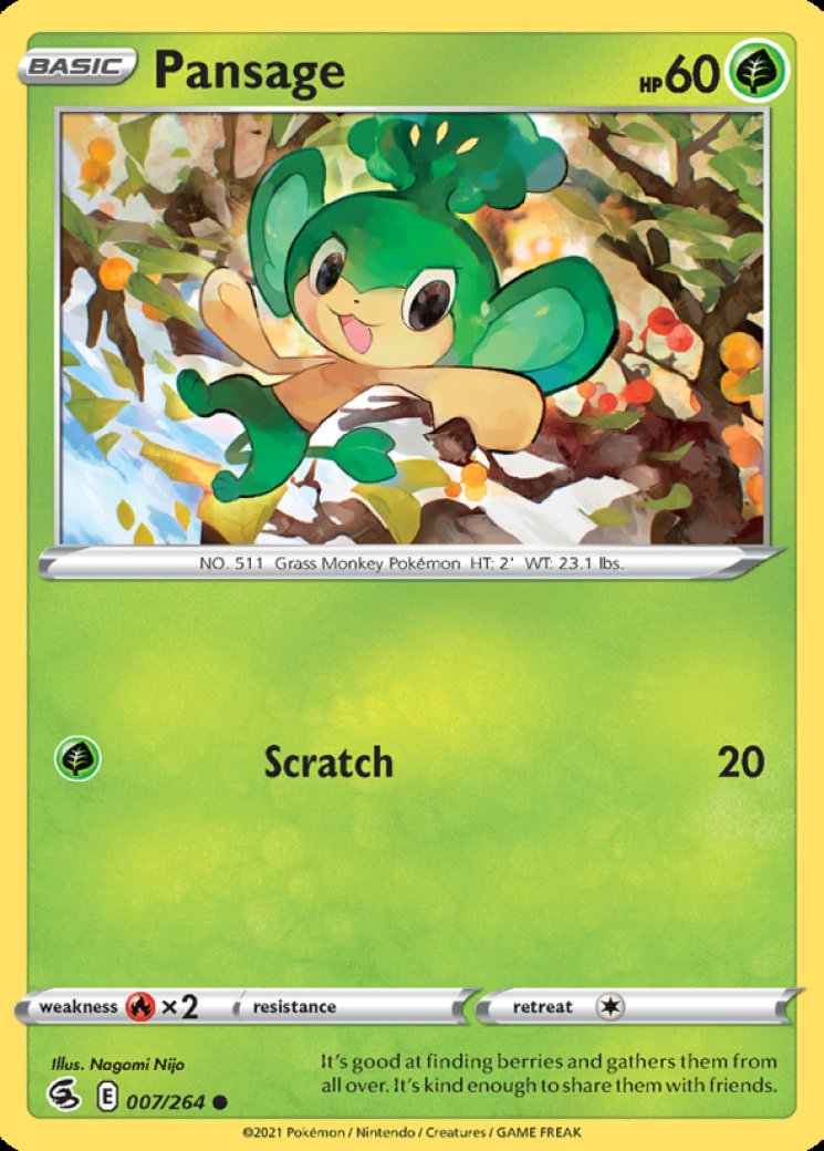 pokemon set with 264 cards Smeargle (209/264) [Sword & Shield: Fusion Strike] main image 0