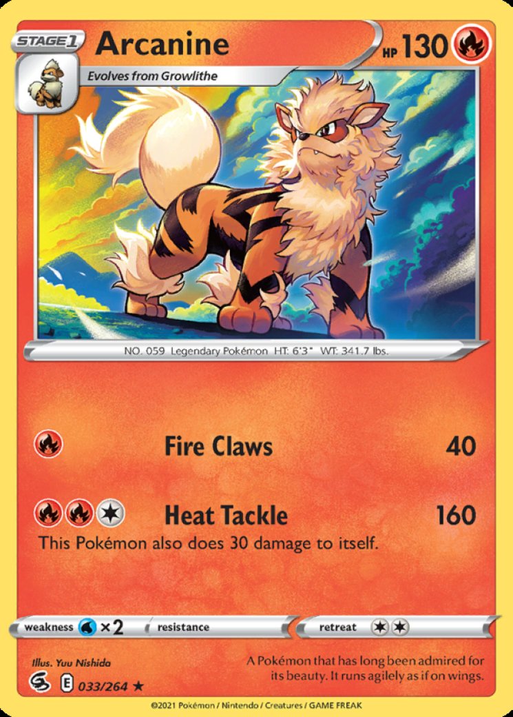 Arcanine 33/264 Price 2026 | Fusion Strike