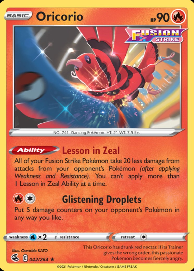 Oricorio - Fusion Strike - Pokemon Card Prices & Trends