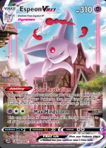 pokemon sword and shield fusion strike card prices TCG: & Booster Box (36 Packs) variation to centering Espeon VMAX (Alternate Art Secret)