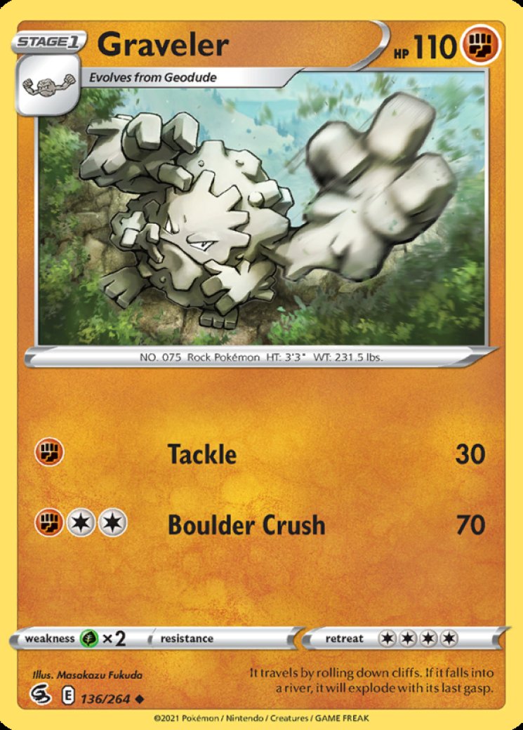 Graveler 136/264 Price 2026 | Fusion Strike