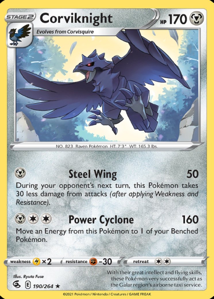 corviknight v pokemon card Corviknight V SWSH200 Promo Holo main image 1