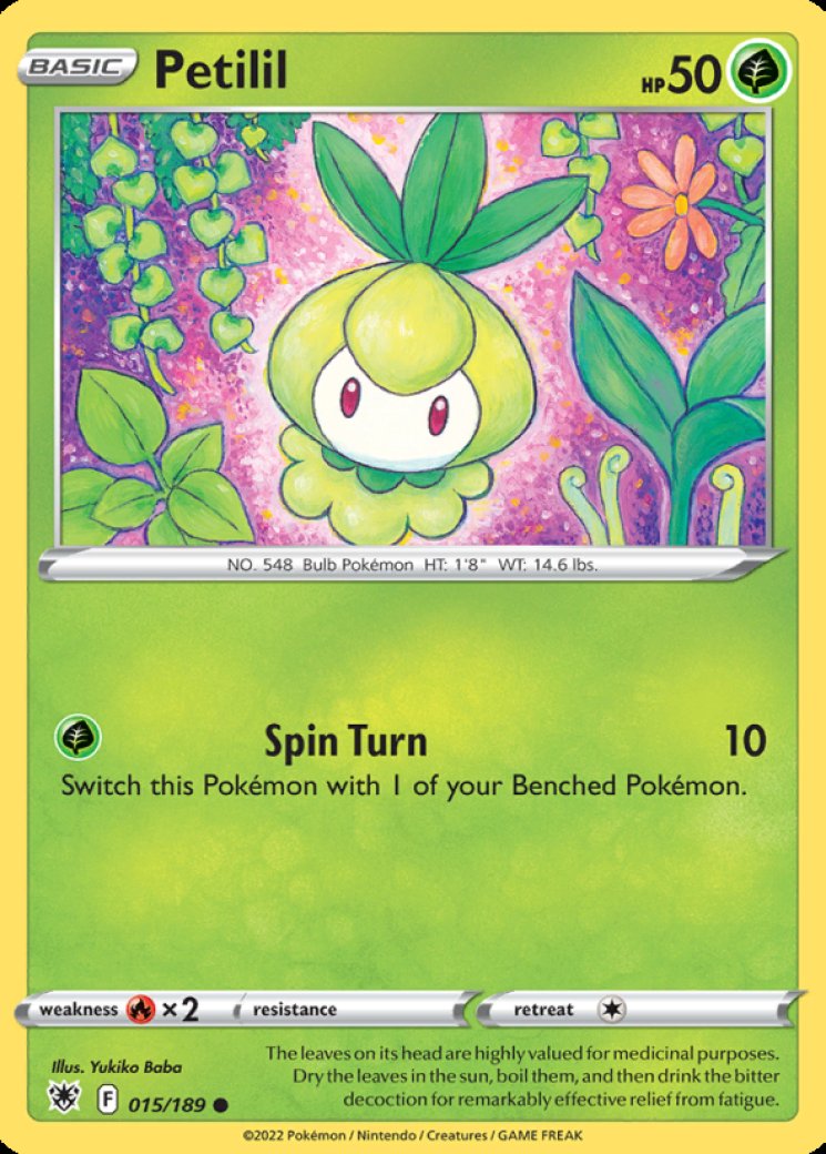 petilil pokemon card value  4 holofoil pattern or surface detail) Petilil - 4/145