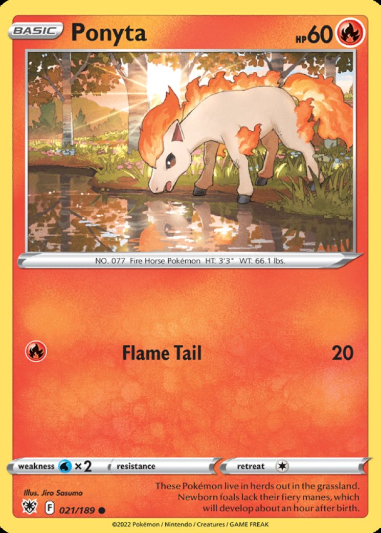 rare ponyta pokemon card Galarian Rapidash 82/202 Sword & Shield - - Evolution Lot Fire Ability Star Barrier As long as Ponyta has any Energy attached to it Pokemon Promo Galarian Ponyta SWSH013