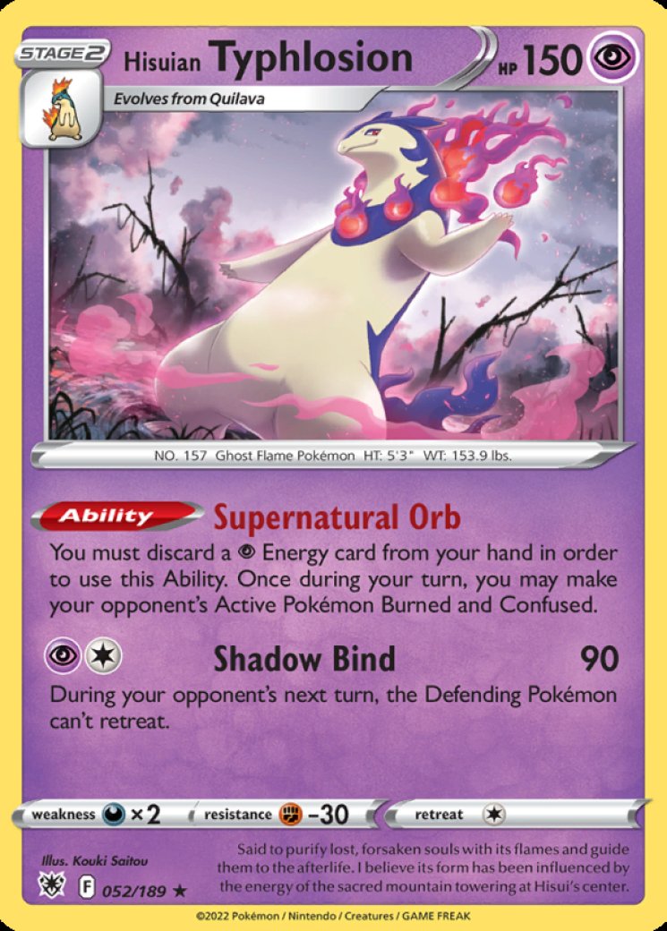 typhlosion v pokemon card value Hisuian #169 Prices | Astral Radiance Psychic Singe Your opponents Active Pokmon is now Burned Hisuian Typhlosion V #53 Prices