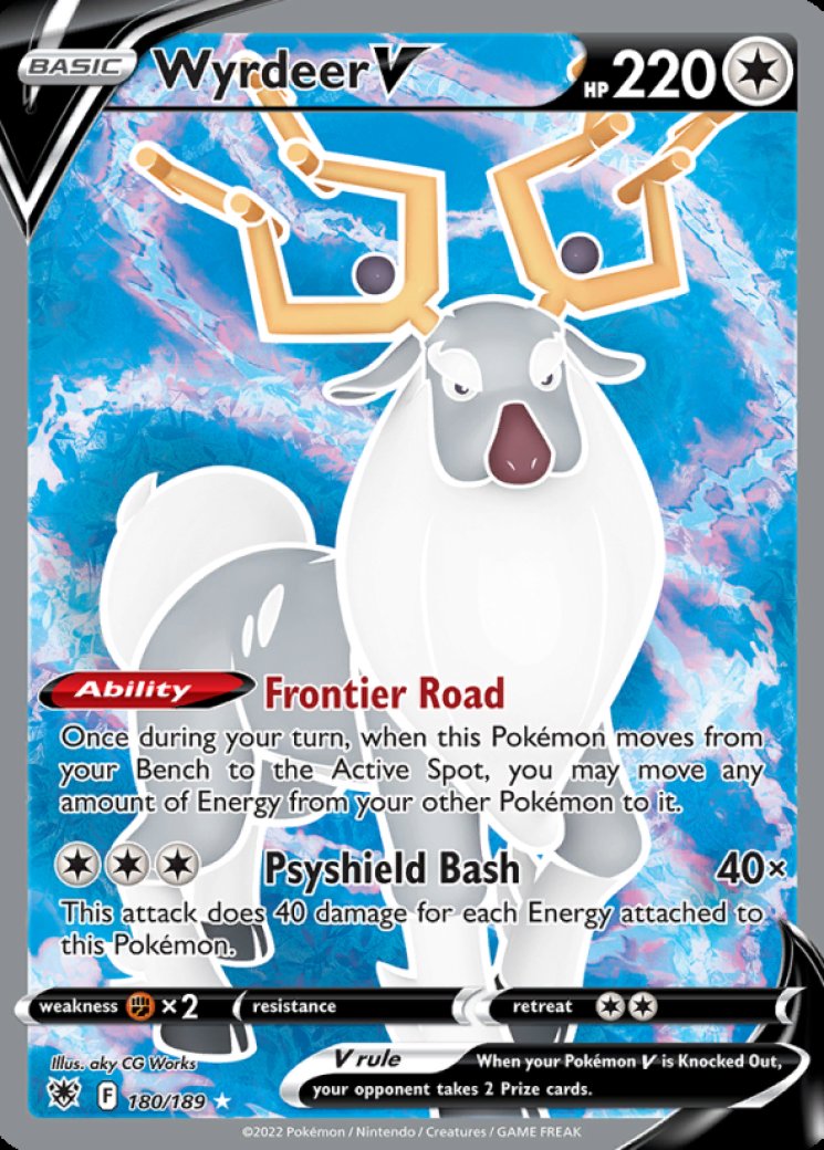 wyrdeer v pokemon card value Full Art - 180/189 - Astral Radiance Evolves from null Type Wyrdeer V #134 Prices |