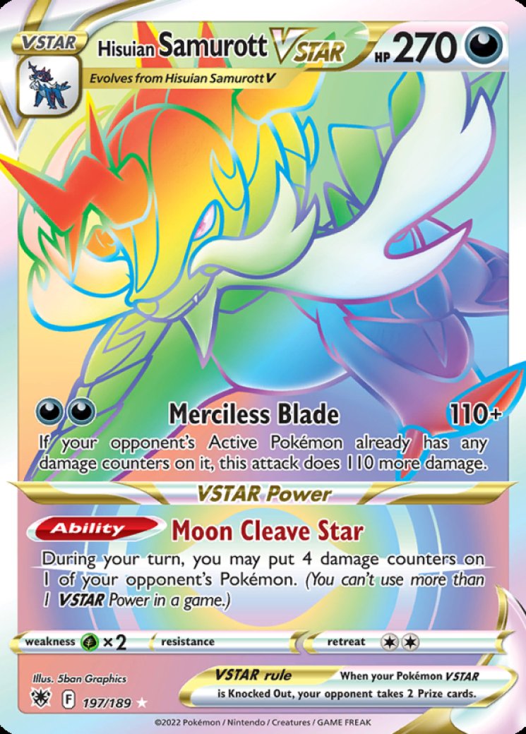 Hisuian Samurott VSTAR (Secret) - Astral Radiance - Pokemon Card Prices & Trends Hisuian Samurott VSTAR (Secret) - Astral Radiance - Pokemon Card Prices & Trends