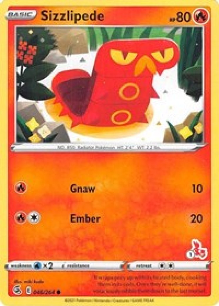 sizzlipede pokemon card value Champions Path 09/73 Reverse Holo Colorless Relentless Flames (40×) Flip a coin until you get tails sizzlipede pokemon card value Sword