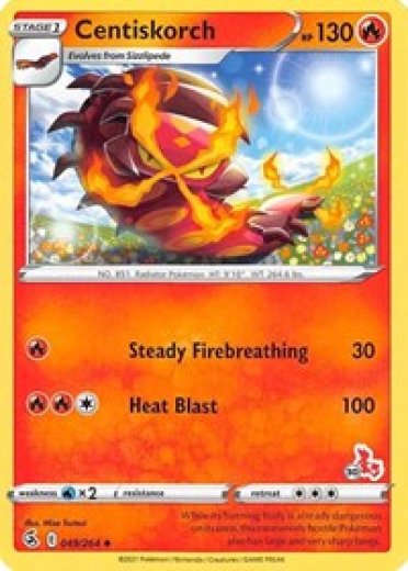 Centiskorch - 049/264 (#30 Cinderace Stamped)