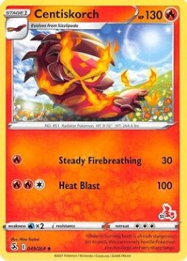 Centiskorch - 049/264 (#51 Cinderace Stamped)