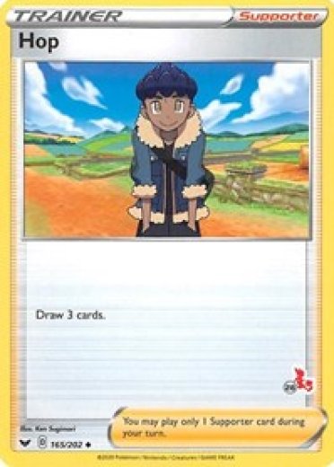 Hop - 165/202 (#28 Cinderace Stamped)