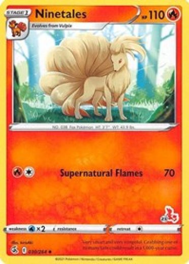 Ninetales - 030/264 (#23 Cinderace Stamped)