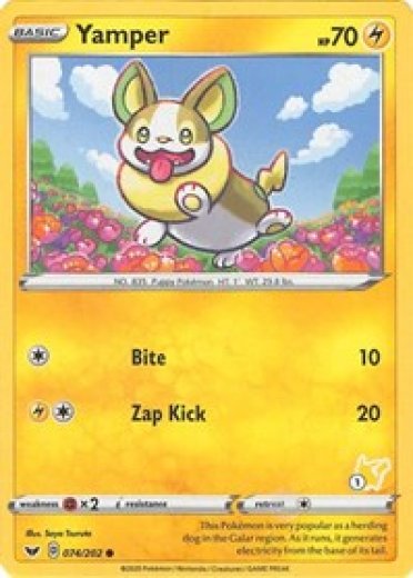 Yamper - 074/202 (#1 Pikachu Stamped)