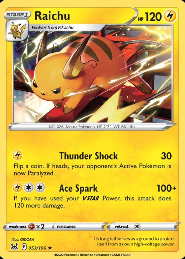 Raichu - Lost Origin - Pokemon Card Prices & Trends
