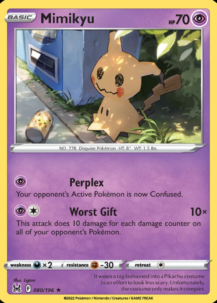 Mimikyu 80/196 Price 2026 | Lost Origin