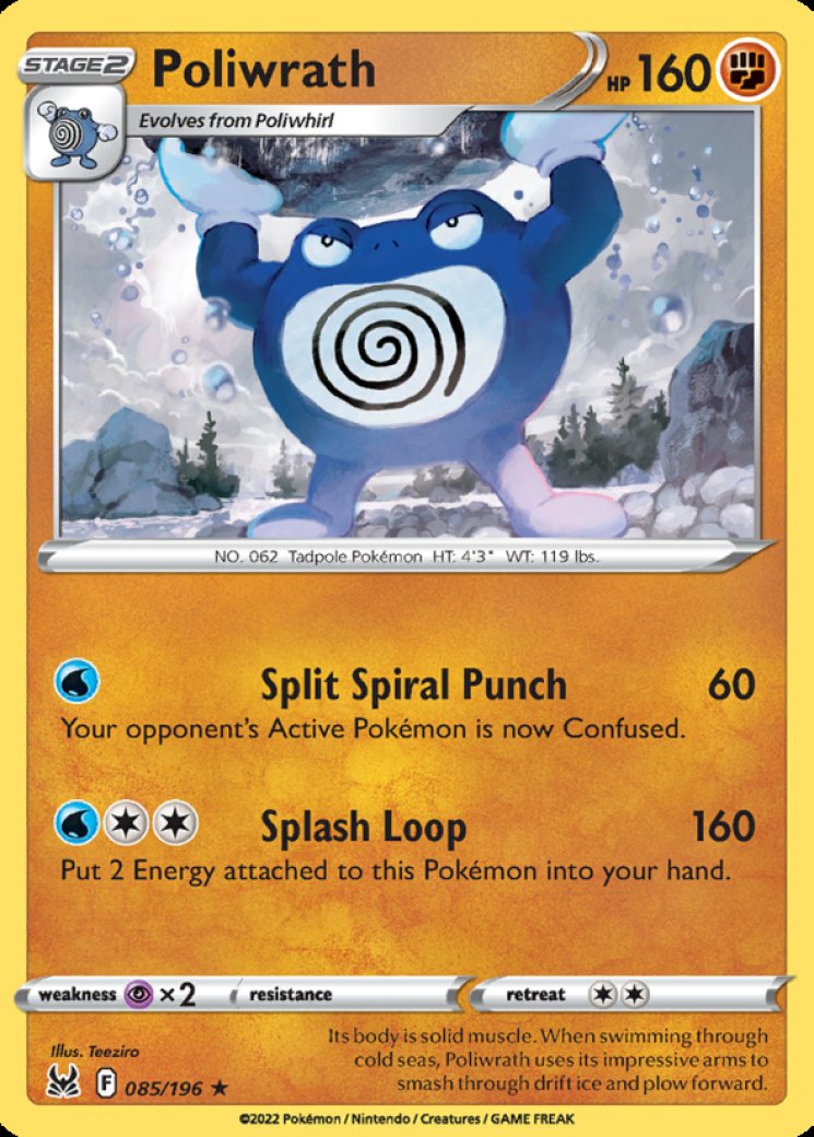 original poliwrath pokemon card value PSA 8 NM - MT main image 1