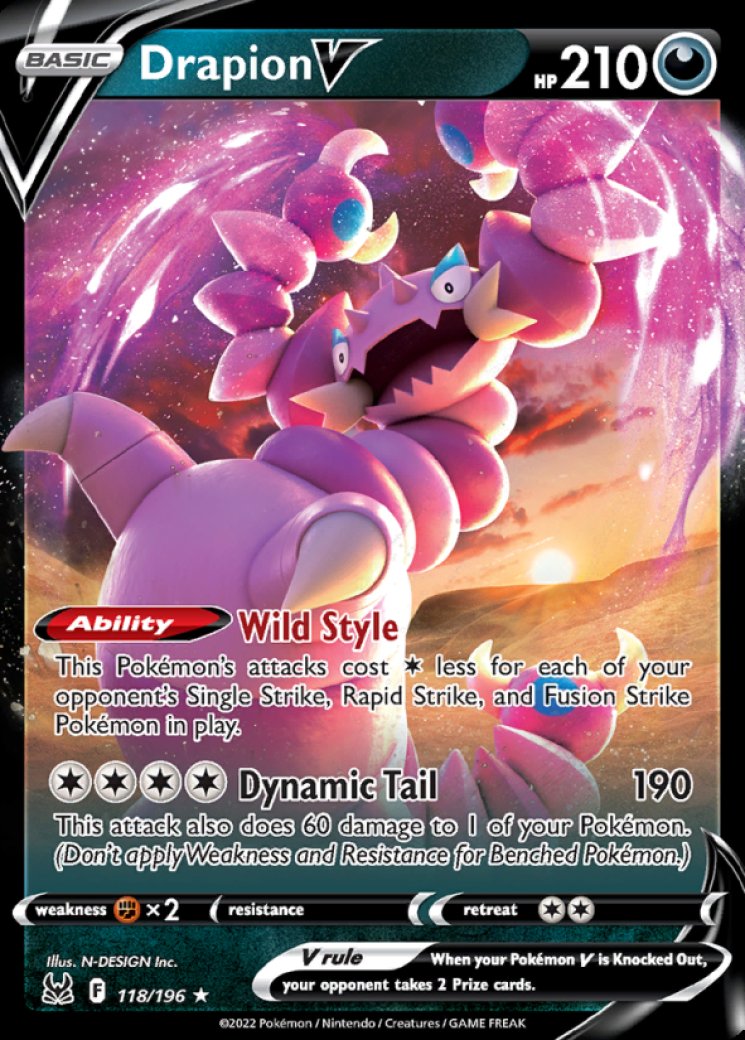 Drapion V 118/196 Price 2026 | Lost Origin