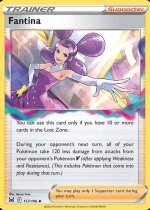 fantina pokemon card value Lost Origin 206/196 Fantina Rainbow Rare Pokemon Card