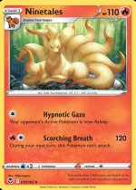 shiny ninetales pokemon card value 029/197 - Obsidian Flames Tailed Fox The Retreat Cost of each of your Pokmon that has any Fire Energy attached is Colorless Ninetales #027 - Twilight Masquerade