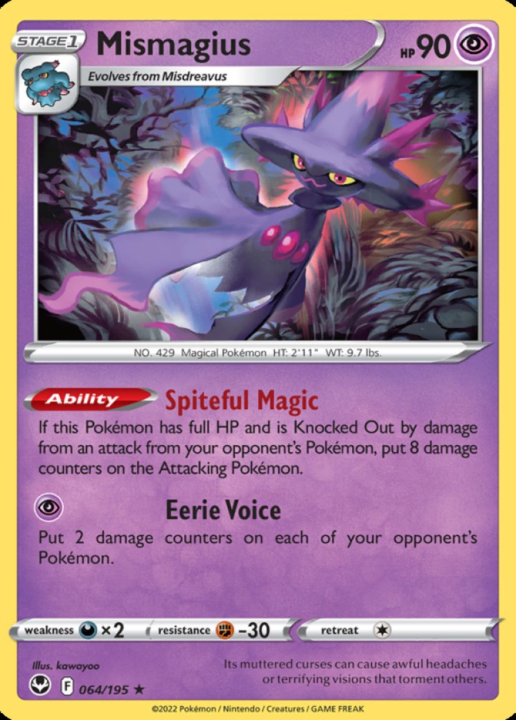 mismagius pokemon card holographic - Call of Legends 20 Retreat Cost Pokemon TCG - Mismagius Trick