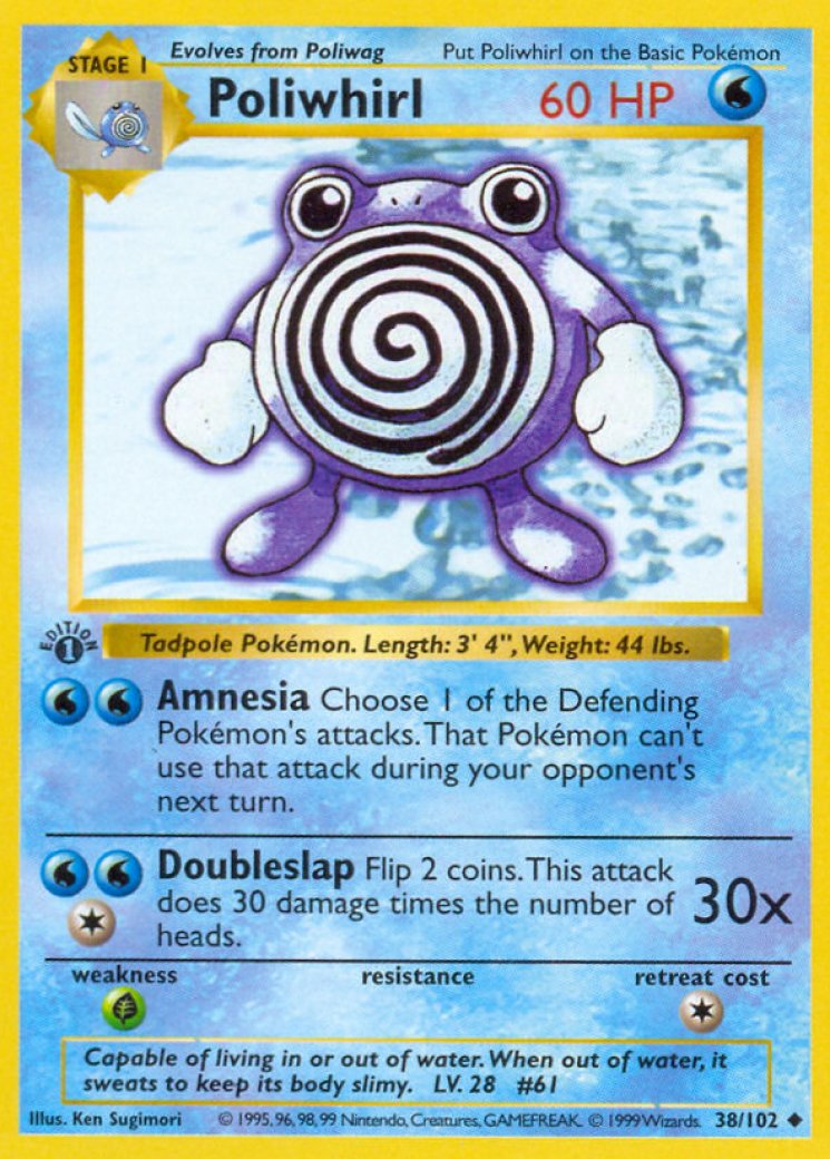 pokemon cards poliwhirl (115/146) [Diamond & Pearl: Legends Awakened] Lightly Played Water Colorless Energy Stream (10) Search your discard pile for a basic Energy card and attach it to Poliwhirl Poliwhirl (Mega Rising #296/331, 1-Star