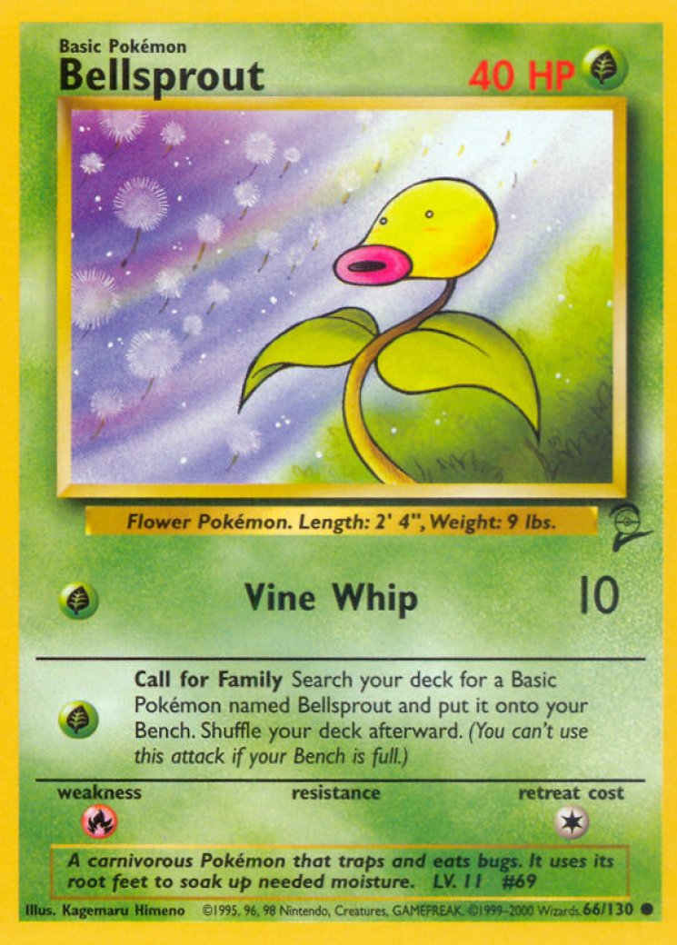 bellsprout pokemon card value - 069/165 - Pokemon 151 - Reverse Foil Grass Colorless Inviting Scent Switch the Defending Pokmon with 1 of your opponents Benched Pokmon Pokemon Bellsprout 49