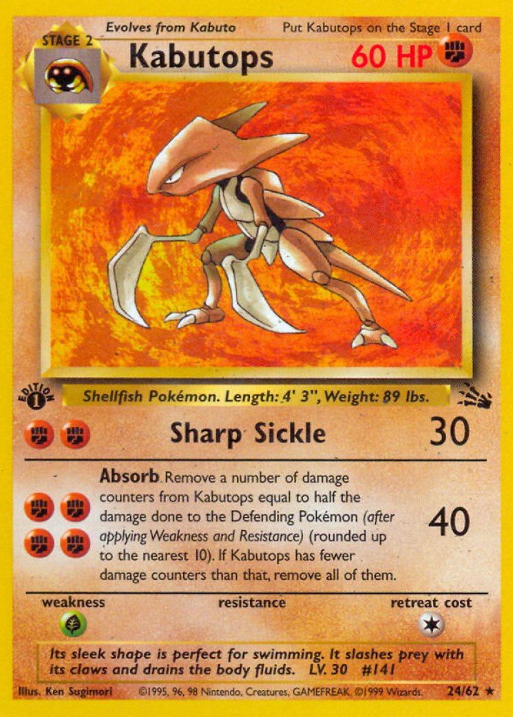 pokemon cards kabutops Kabuto & (22) [1999 Action Flipz Premier Edition] Souichirou Gunjima SV Kabutops | Platinum Arceus |